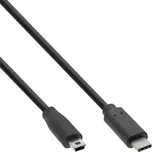 USB 2.0 Кабель InLine USB-C male / mini-B male 1м