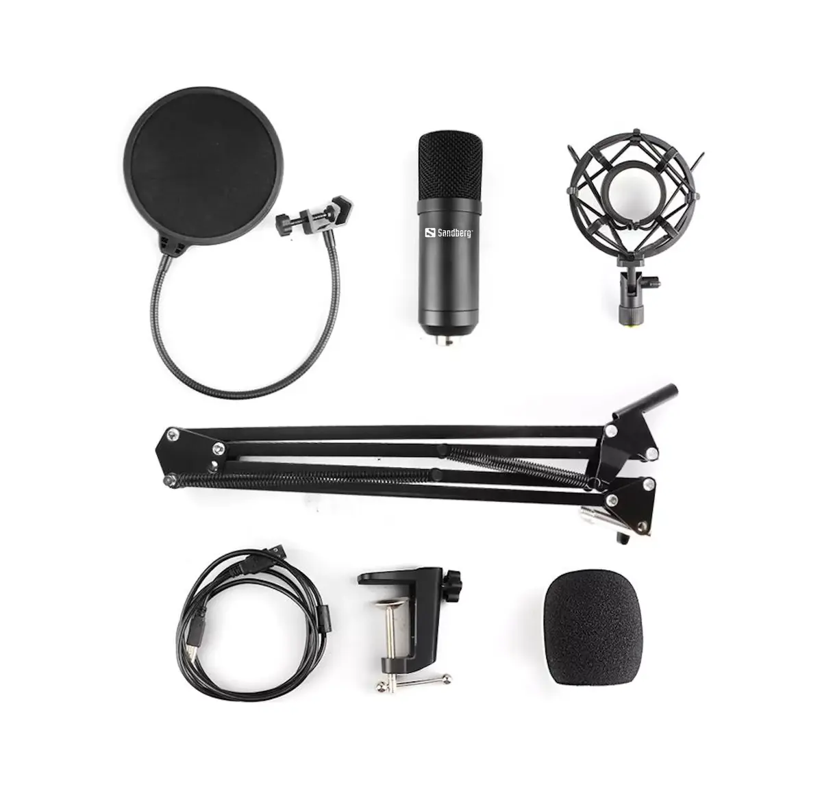 Студийный микрофон Sandberg Streamer USB Microphone Kit Photo 2