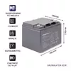 AGM battery QOLTEC 53035 12V 45Ah Photo 3