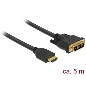 Video Cable Adapter DeLOCK 85656 5 m HDMI Type A DVI Black