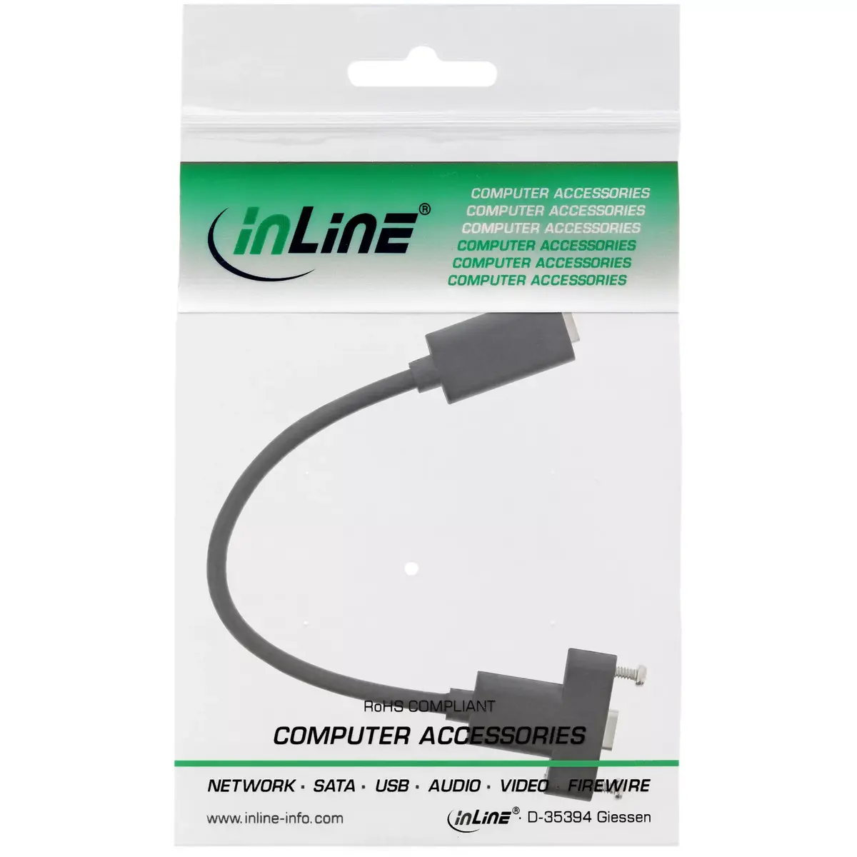 InLine USB 3.2 C female/female with flange cable Photo 2