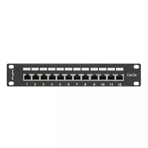 Patch panel 1U Lanberg PPF5-9012-B