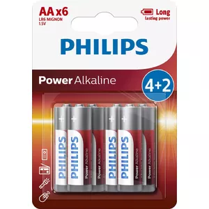 Single-use battery Philips Power Alkaline Battery LR6P6BP/10