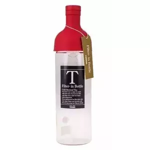 HARIO bottle FIB-75-R — glass beverage bottle, 750 ml, red cap