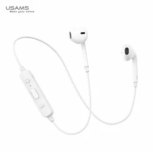 Bezvadu kakla lente austiņas usams LN Series Capsule Active Sport Bluetooth 4.2 stereo ar pulti, baltas