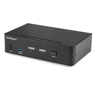 StarTech SV231DPU34K 2 portu DisplayPort KVM slēdzis 4K 60Hz ar USB 3.0 centrmezglut un audio