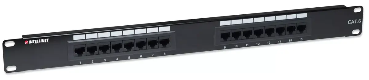 Patch Panel Intellinet Cat6 UTP 16-Port 1U Black Photo 2