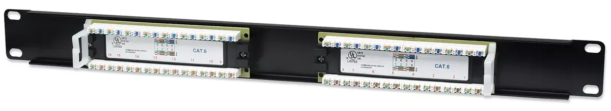 Patch Panel Intellinet Cat6 UTP 16-Port 1U Black Photo 3