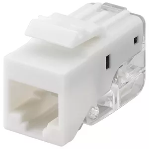 Keystone module RJ45 CAT5e UTP 100 MHz, GOOBAY, flat white, width 18.1 mm