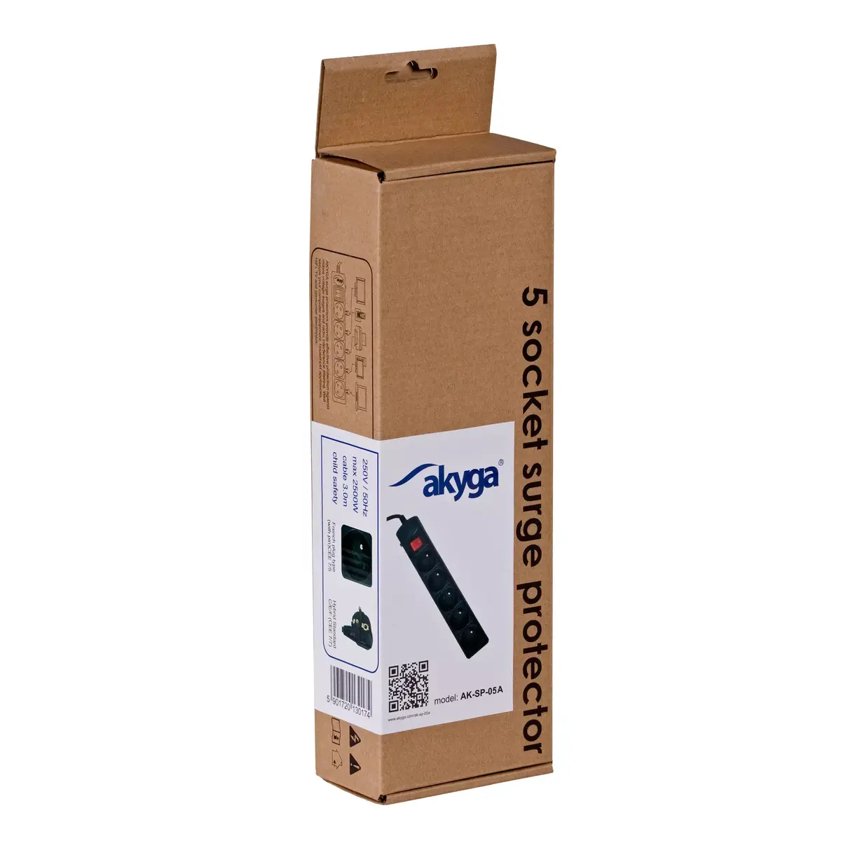 Akyga AK-SP-05A сетевой фильтр 1,8 м, 5 розеток Photo 4