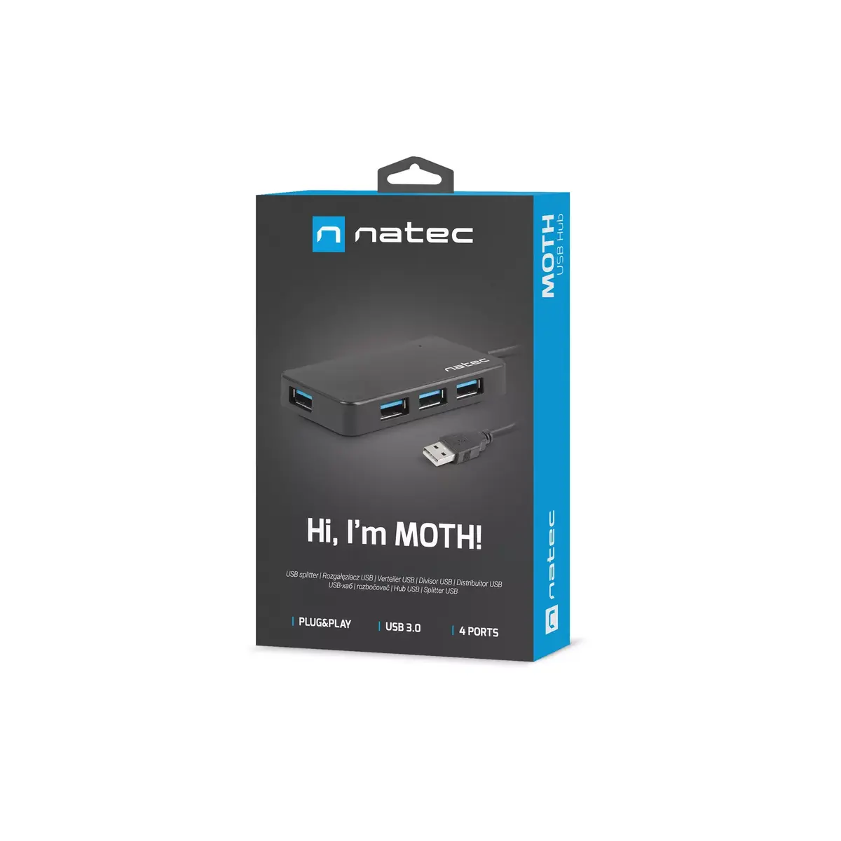 USB-хаб NATEC Moth 4 порта USB 3.2 Gen 1 Photo 3