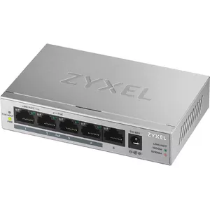 Zyxel GS1005HP Неуправляемый Gigabit Ethernet (10/100/1000) Питание по Ethernet (PoE) Серебристый