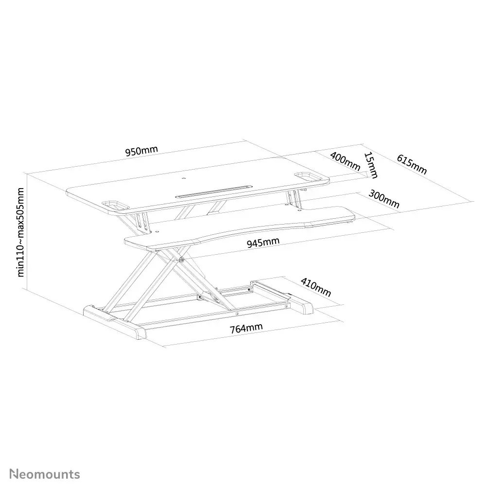 Sit-stand workstation Neomounts NS-WS300BLACK Photo 13