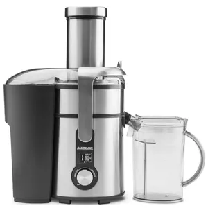 Lēnais sulas spiedes GASTROBACK Design Digital 1300 W, nerūsējošais tērauds/melns, ar sulas trauku, 3 kg
