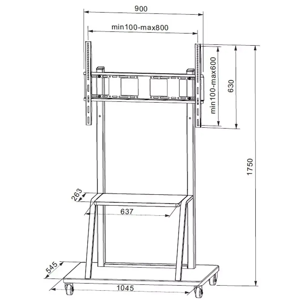 TECHLY ICA-TR30 grīdas statīvs 55"–100" Photo 3