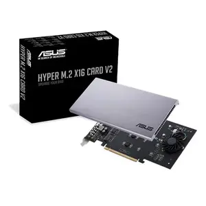 Asus HYPER M.2 X16 CARD V2 Internal PCIe to M.2 Expansion Card with PCIe 3.0 Interface and 128 Gbit/s Bandwidth