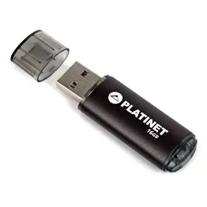 USB flash drive PLATINET 16GB USB 2.0 Type-A, black (cap)