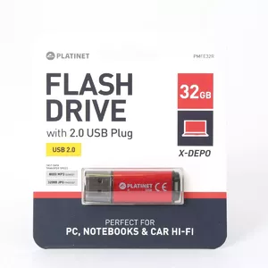 USB флеш-накопитель PLATINET 32 ГБ USB 2.0 Type-A, красный
