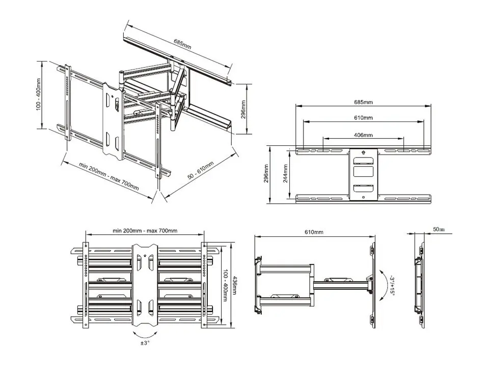 Montāžas kronšteins Multibrackets M Universal Flexarm Pro Photo 13