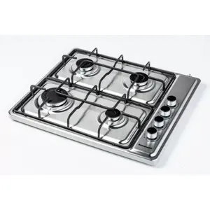 Газовая варочная панель Ravanson K-04SNG, 4 конфорки, нержавеющая сталь (inox)