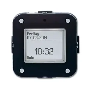 Электронный таймер Busch-Jaeger 2CKA006410A0398, цифровой LCD, 230 В, чёрный, 63×63 мм