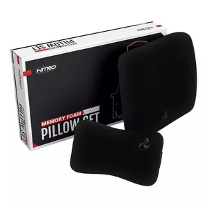 Atmiņas putu spilvenu komplekts nitro concepts NC-PST-MF-001 — melns, ergonomiska atbalsta spilveni (komplekts)
