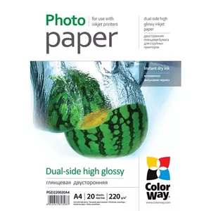 Фотобумага ColorWay PGD220020A4 A4 220 г/м² глянцевая с двух сторон для струйной печати