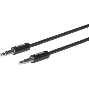 Audio kabelis eSTUFF ES608001 0.5m 3.5mm Melns