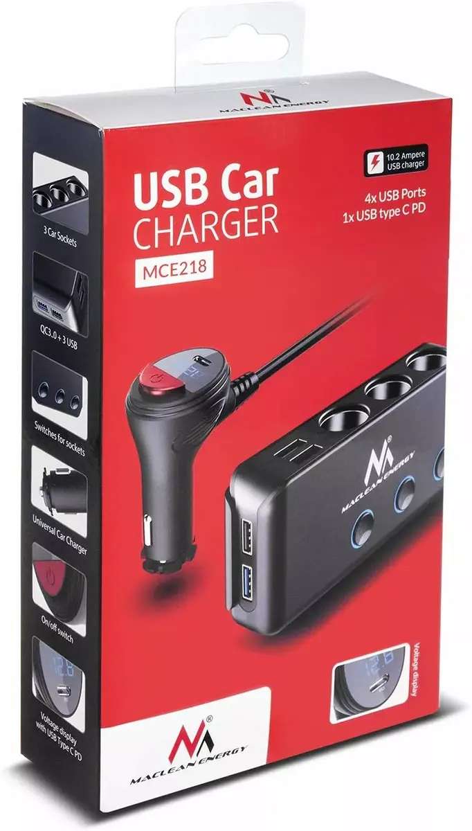 Car Charger Maclean MCE218 Photo 4