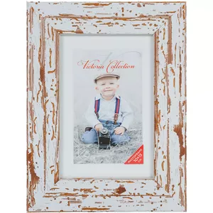 Photo frame Victoria Collection Malta 10x15 cm white — single-opening tabletop/wall-mount