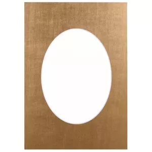 Passepartout Victoria 30x40 dark gold oval — victoria collection — mat for 30x40 cm frame with oval opening