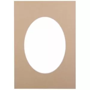Photo mat passepartout Victoria Collection 30x40 cm Sandstone oval opening