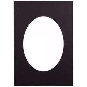 Photo passepartout Victoria Collection 30×40 cm black with oval opening