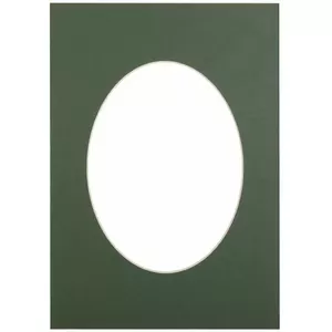 Passepartout 15x21, green oval