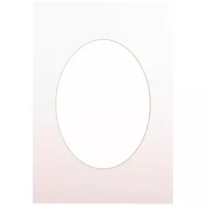 Passepartout 15x21, soft white oval