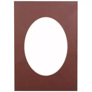 Passepartout 15x21, dark brown oval