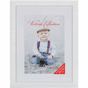 Photo frame Victoria Collection Sand 30x40 white — wall or tabletop frame for 30×40 cm prints