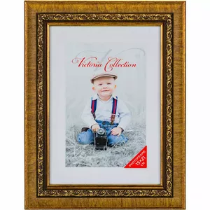 Photo frame Victoria Collection Seoul 15x21 cm golden — Victoria Collection metal picture frame