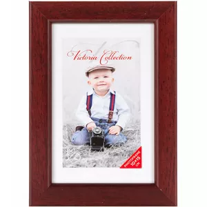 Photo frame Victoria Collection Victoria Natura 10×15 cm mahogany — tabletop/wall-mounted wooden frame