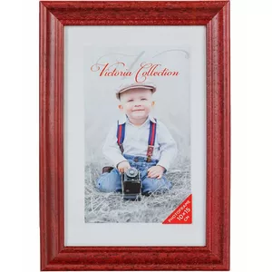 Photo frame Victoria Collection Memory 10x15 cm red — single portrait frame, tabletop or wall-mount