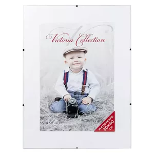 Photo frame Victoria Collection Clip 30x40 cm — metal clips, glass front, wall or tabletop