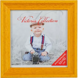 Photo frame Victoria Collection Memory 10×10 cm yellow – tabletop wall-mounted picture frame