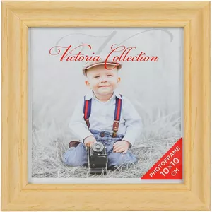 Photo frame Victoria Collection Memory 10x10 cm natural — wooden tabletop/frame opening