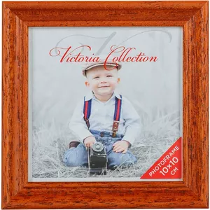 Photo frame Victoria Collection Memory 10×10 cm brown — tabletop/wall-mount