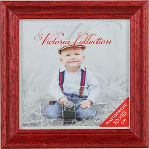 Photo frame Victoria Collection Memory 10x10 cm red – tabletop wall-mountable square frame