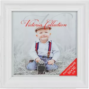Photo frame Victoria Collection Memory 10x10 cm white – square tabletop/display frame