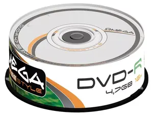 OMEGA Freestyle DVD-R 4.7GB 16x — 25-pack Spindle (Cakebox)