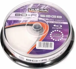 Оптические BD-R диски OMEGA Freestyle 50GB 6x Printable — шпиндель 10 шт.