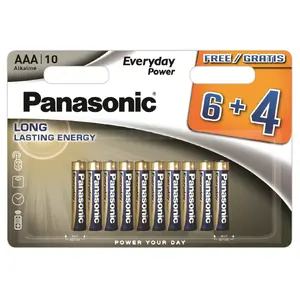 Щелочные батарейки AA Panasonic LR03EPS/10BW, упаковка 10 шт., одноразовые
