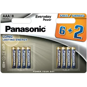 Battery Panasonic LR03EPS/8B AA Alkaline 6+2 pack